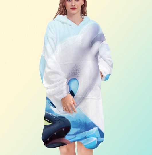 Discover How to Train Your Dragon Fury blanket hoodie, Toothless oversize fleece sweatshirt, Unisex