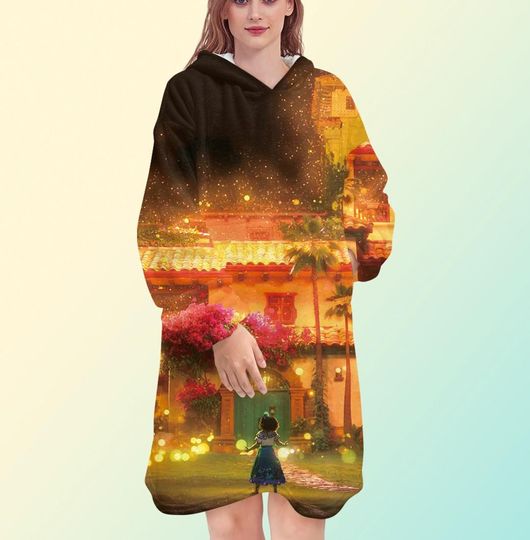 Discover Encanto blanket hoodie, oversize fleece sweatshirt, Unisex