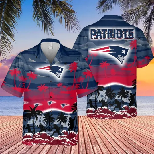 Discover New England Football Team Patriotss Hawaiian Button Down Shirt