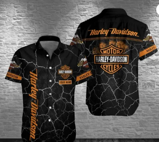 Discover Haarleyy Davidson Button Shirt 3D All Over Print Hawaiian Shirt