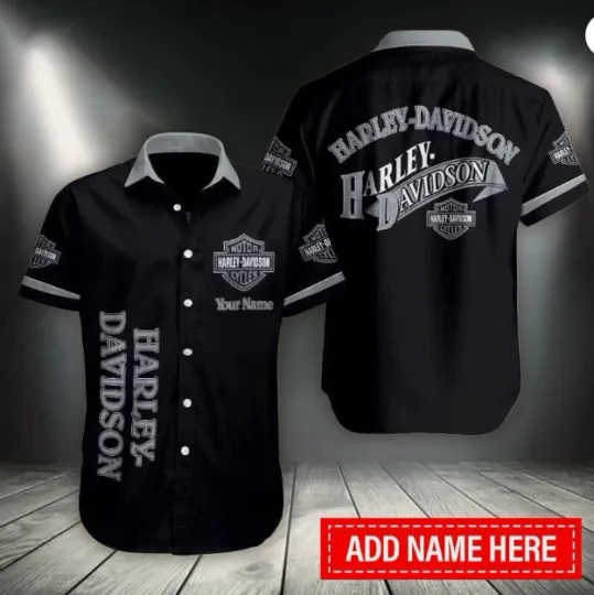 Discover Personalized Haarleyy Davidson 3D Printed Hawaiian Shirt