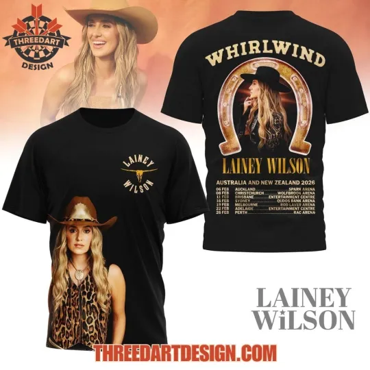 Discover Lainey Wilson Australia And New Zealand 2026 Tour 3D Shirt