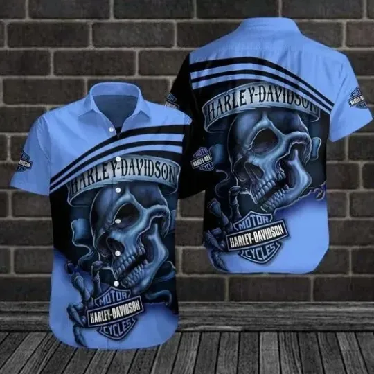 Discover Personalized Harley Motor Racing Davidson Casual Button Down Shirt Unisex Adults