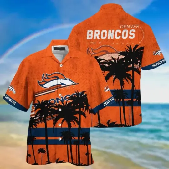 Discover Denver Football Palm Sunset Hawaiian Gift For Fans, Gift For Friends