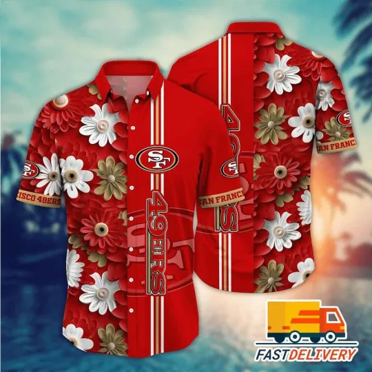 Discover San Francisco Football Floral Pride Hawaiian, Gift For Fans, Gift For Friends