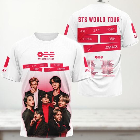 BTS World Tour 2026 3D Shirt, BTS Concert 2026 Tshirt, Bangtan Comeback 2026 Shirt, Army Fan Concert Gift, BTS Merch