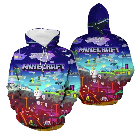 Discover MC Game Pullover Hoodie 3D Printed Mine Game