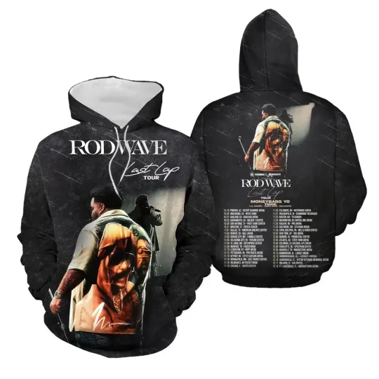 Rod Wave Last Lap Tour Moneybagg Yo Toosii 2024 3D Hoodie