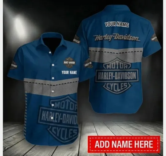 Discover Personalized Haarleyy Davidson 3D Printed Hawaiian Shirt Size S - 5XL