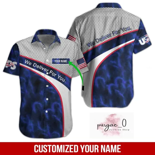 Discover Mens Postal Service Postal Service Tropical Hawaiian 3D Hawaii Shirt Aloha Best Price_16s_