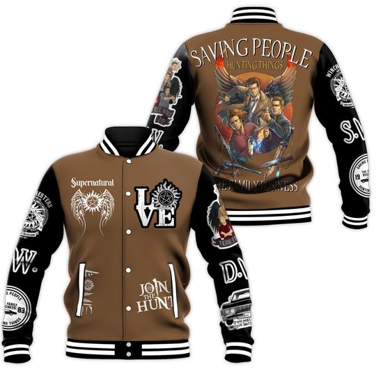 Supernatural Baseball Jacket For Fan, Gift For Him, Gift For Friend