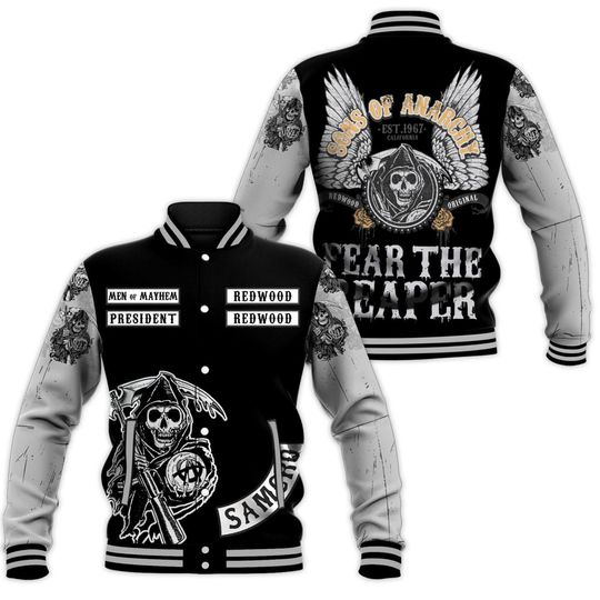 Discover Sons Of Anarchy New Bomber Baseball Jacket For Fan, Gift For Him, Gift For Friend