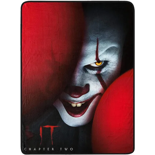 Halloween IT Chapter Two Pennywise Clown Fleece Blanket