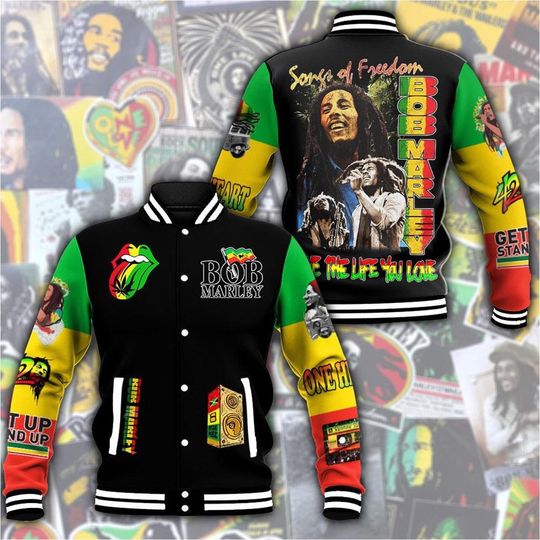 Bob Marley Love Life Baseball Jacket For Fans, Gift For Him, Gift For Friend