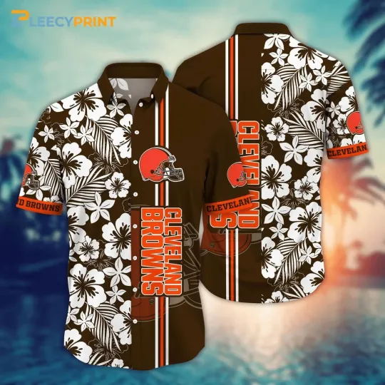 Discover Cleveland Football Hibiscus Flower Pattern football Hawaiian, Gift For Friends