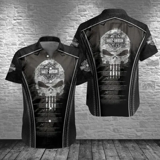 Discover Haarleyy Davidson Hawaiian Shirt Skull Death 3D All Over Print