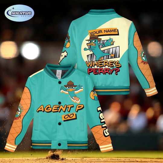 Discover Custom Perry the Platypus Baseball Jacket, Phineas and Ferb Agent P Varsity Jacket, Disney Kids Gift