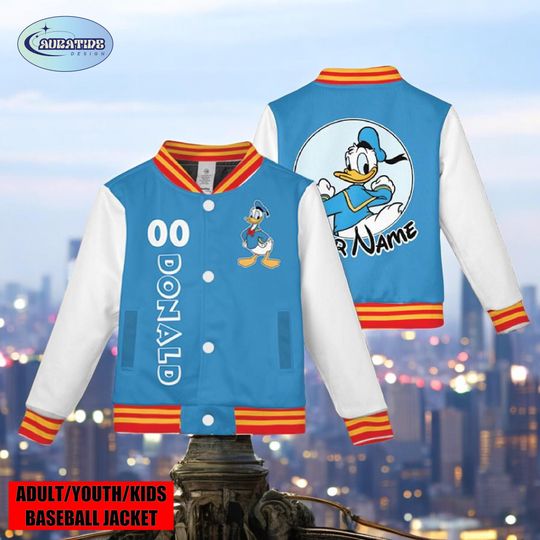 Discover Disney College Style Varsity Baseball Jacket Kids Teens Adults Unisex Matching Outfit Disneyland Winter Trip