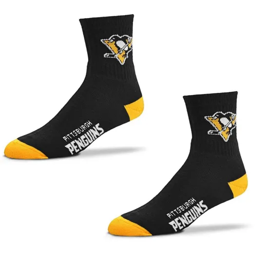 Discover Hockey Pittsburgh Penguins Socks 501 Quarter Length Men's Large
