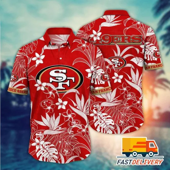 San Francisco Football Tropical Spirit Hawaiian, Gift For Fans, Gift For Friends