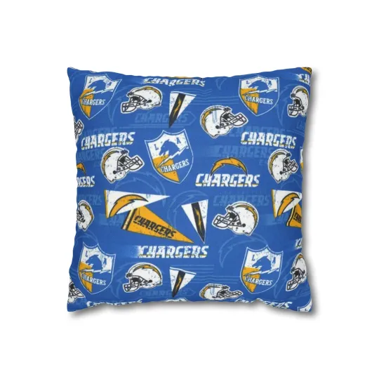 Discover Los Angeles Chargers Spun Throw Pillowcase