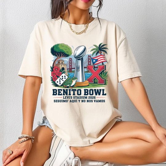 Discover Comfort Colors Graphic T-Shirt, 2026 Football Fan Tee, Benito Bowl Design shirt