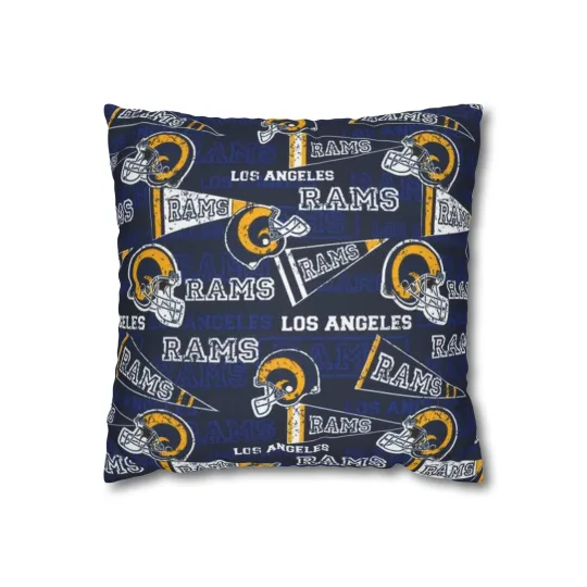 Discover Los Angeles Rams Spun Polyester Square Throw Pillowcase