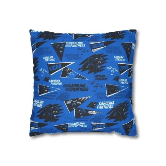 Discover Carolina Panthers Square Throw Pillow Cover