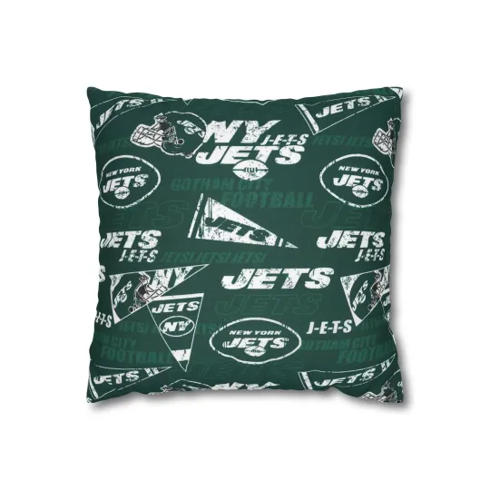 Discover New York Jets Spun Square Throw Pillow Cover