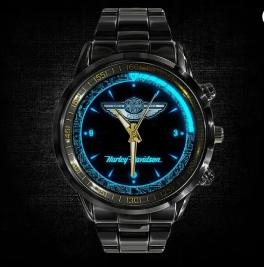 Discover H Davidson Men’s Black Stainless Steel Racing Style Watch, Personalized