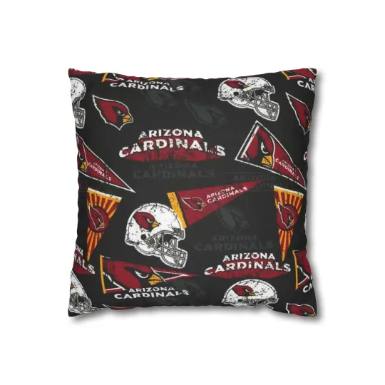 Discover Arizonna Cardinals Spun Square Throw Pillowcase