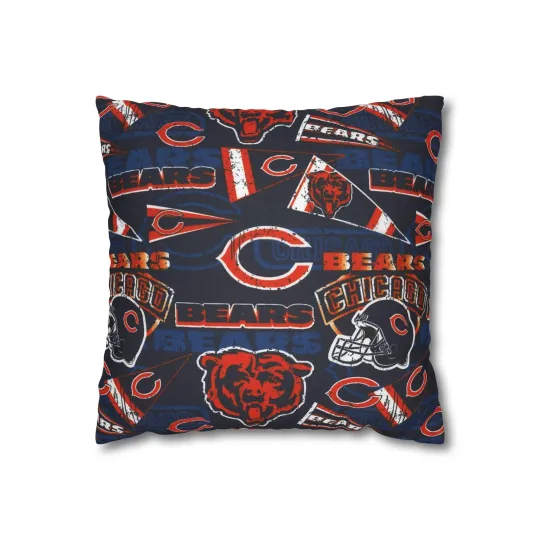 Discover Chicago Bears Spun Square Throw Pillowcase