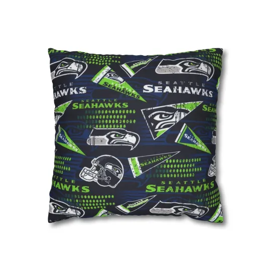 Seattle Seahawks Spun Square Pillowcase