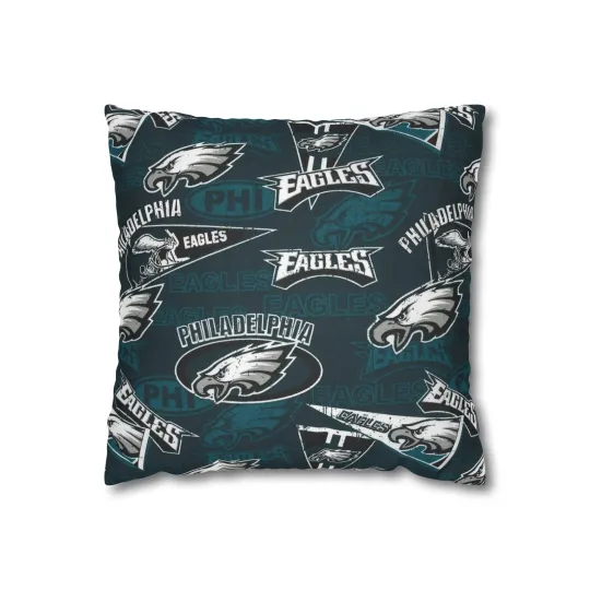 Discover Philadelphia Eagles Spun Square Pillowcase