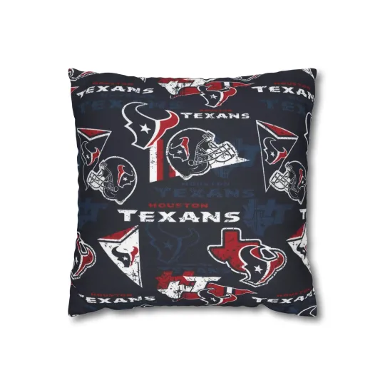 Discover Houston Texans Spun Square Throw Pillow