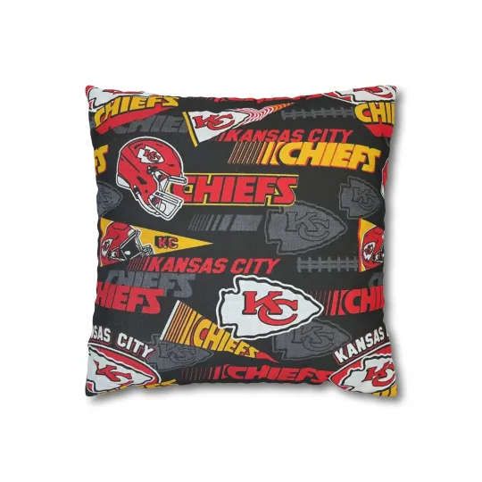 Kansas City Chiefs Spun Square Throw Pillow