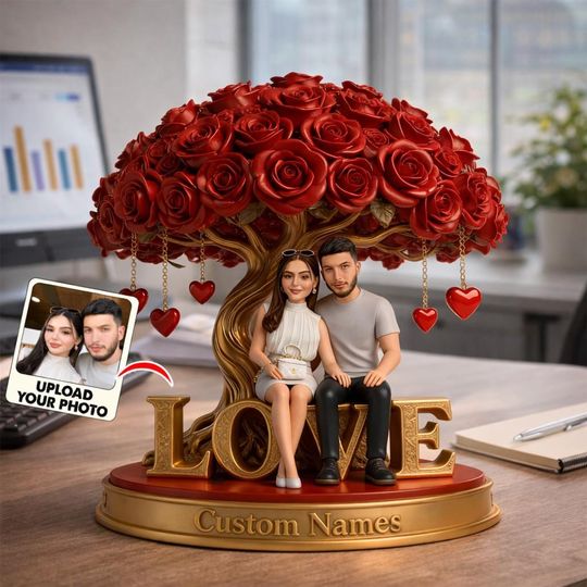 Discover Custom Photo Shaped Acrylic Plaque Gifts - Personalized Anniversary Gifts for Couple Valentines Gift