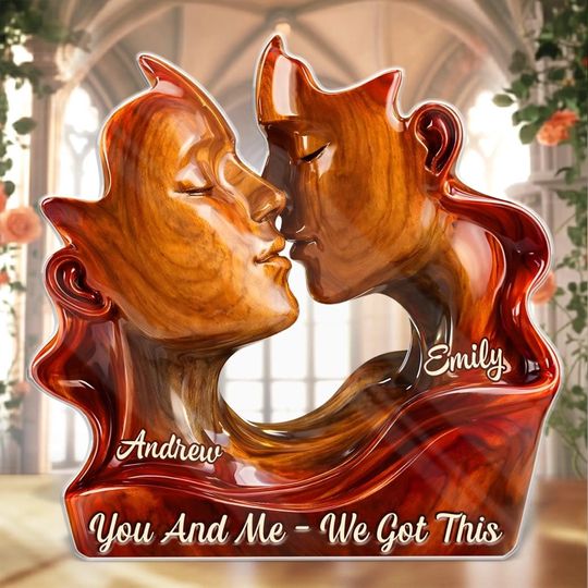 Discover Personalized Couple Acrylic Plaque  Anniversary Wedding Valentine Gift for Him and Her