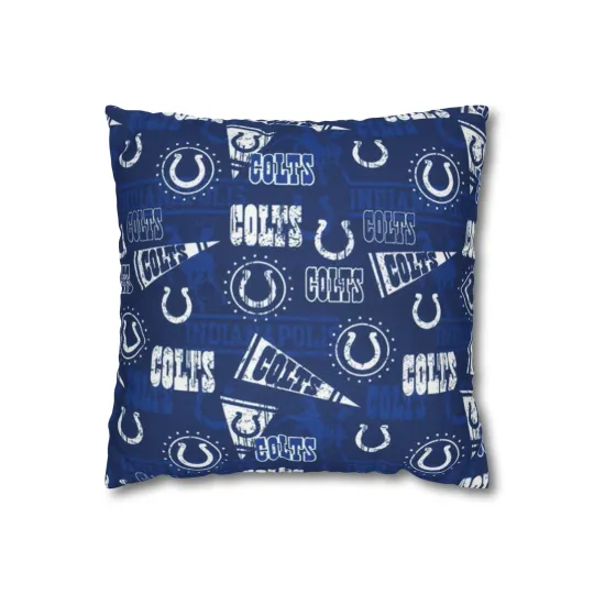 Discover Indianapolis Colts Spun Square Throw Pillow