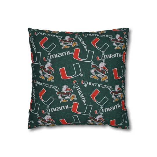 University of Miami Spun Square Pillowcase