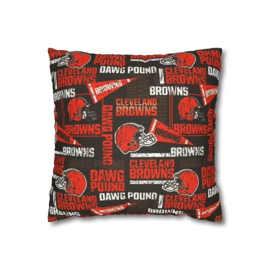 Cleveland Browns Spun Square Pillow Cover