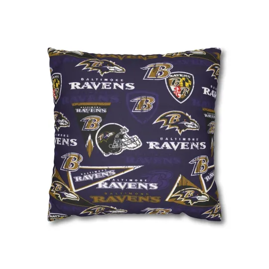 Baltimore Ravens Spun Square Pillowcase