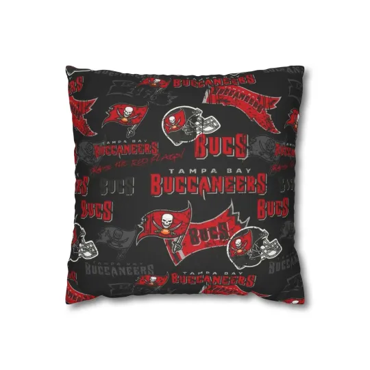 Tampa Bay Buccaneers Spun Polyester Square Pillowcase