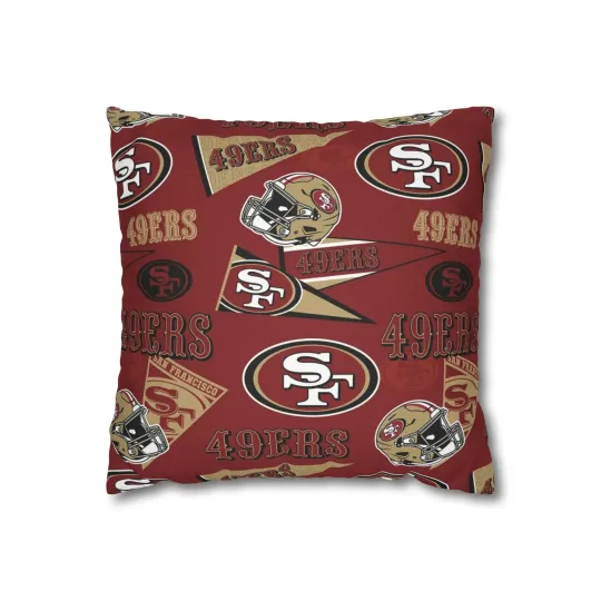 Discover San Francisco 49ers Spun Square Throw Pillowcase