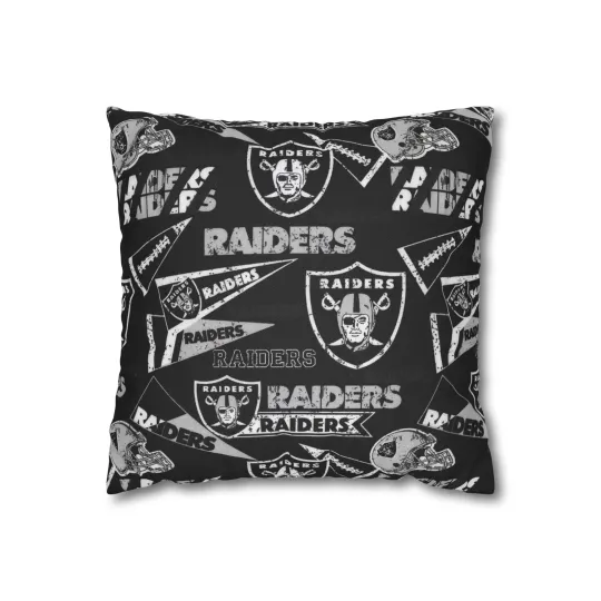 Discover Las Vegas Raiders Spun Square Throw Pillow