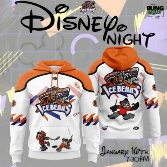 Discover Knoxvilles Ice Bear Disney Night 2026 3D Hoodie