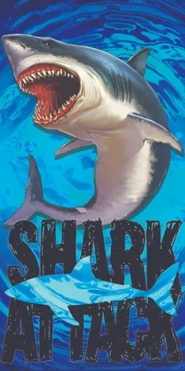 Shark Attack Beach Towel