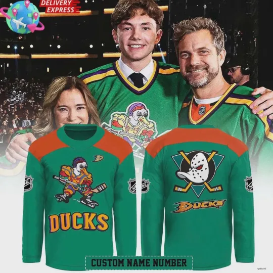 Personalized Anaheim Ducks Quack Attack Retro Hockey Jersey