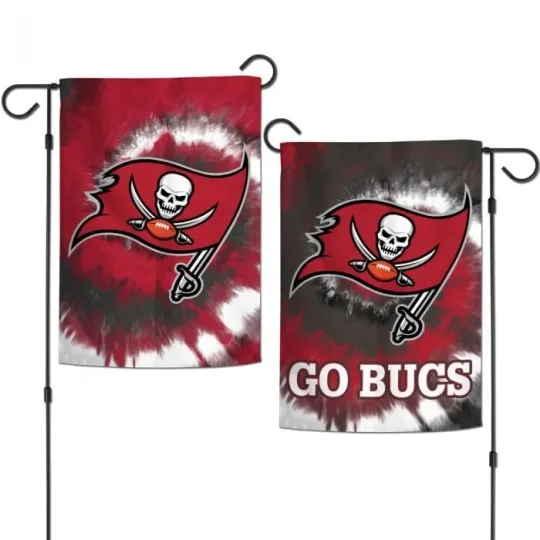 TAMPA BAY BUCCANEERS 2-SIDED 12"x18" TIE DYE GARDEN FLAG NEW