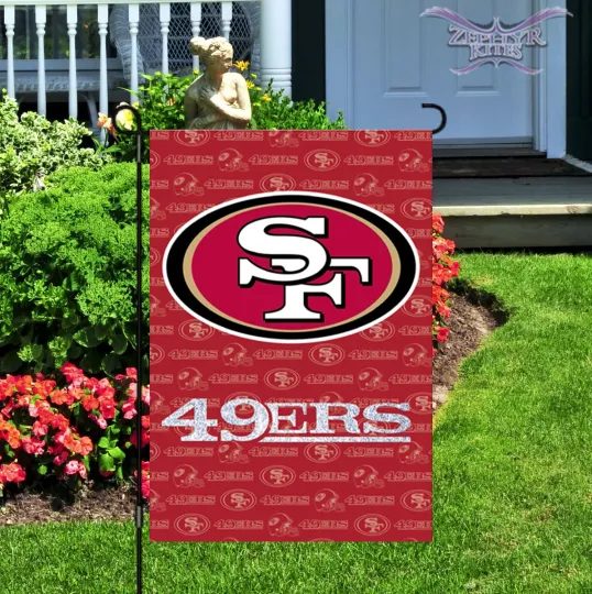 San Francisco 49ers garden flag double sided 12"x18" flag